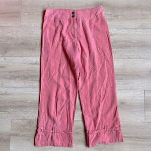 Vintage Tencel pants Linen Lyocell blend crop pant capris